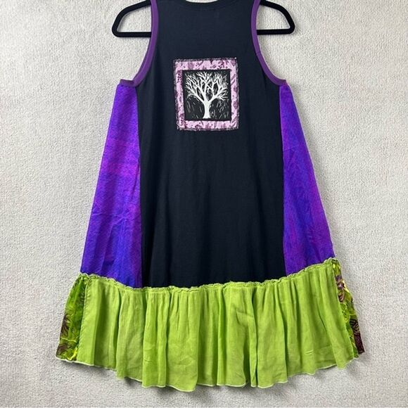 Skull Colorful Fairygoth Punk Whimsical Tank Dress Vegas Rabbit S/M - Picture 2 of 10